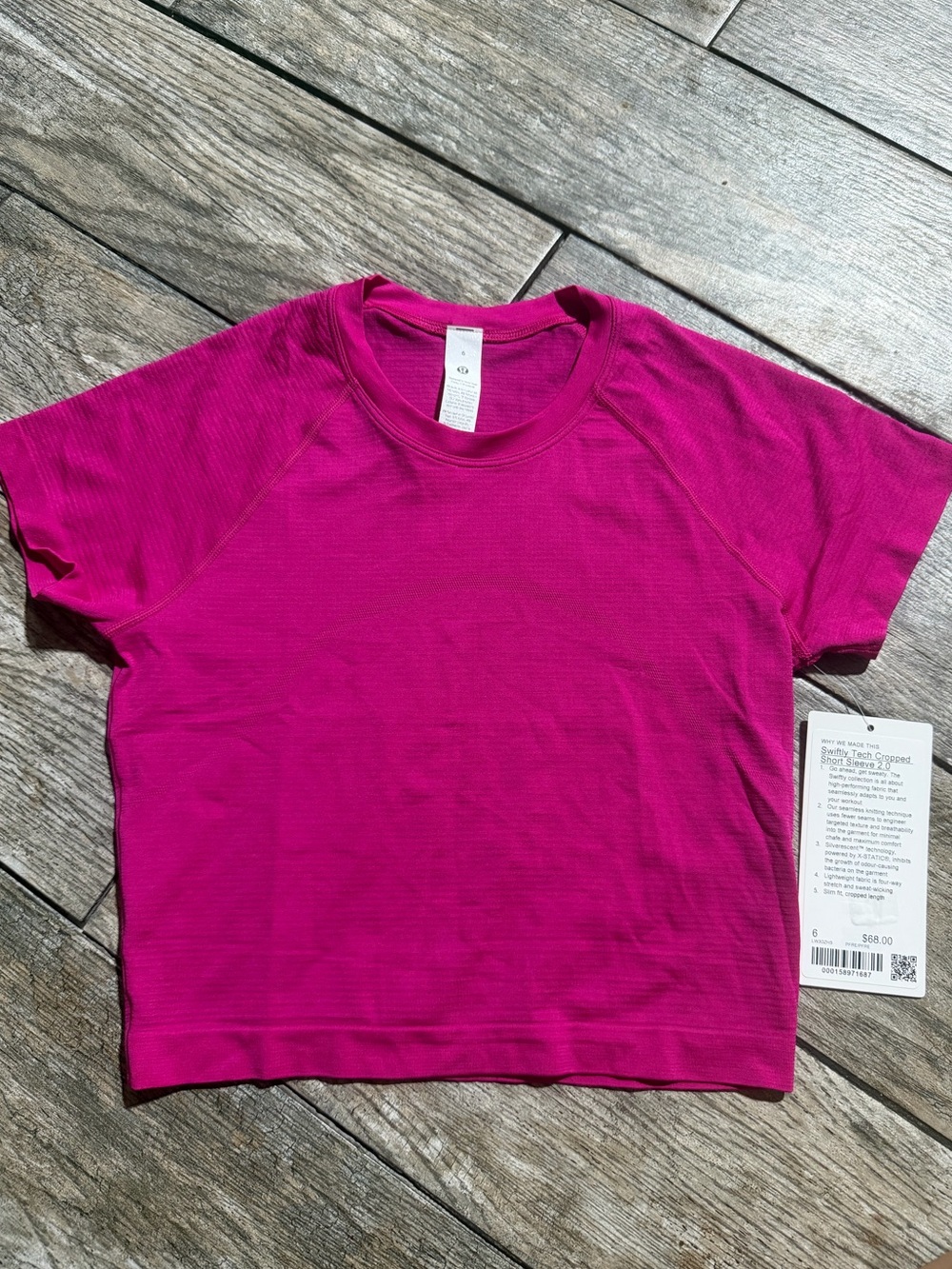 Lululemon swiftly tech cropped short sleeve 2.0